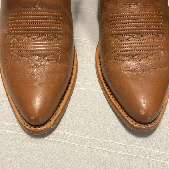 Tecovas Brown and Cream Ankle Boots - Picture 3 of 9